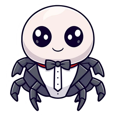 spider in a tuxedo sticker