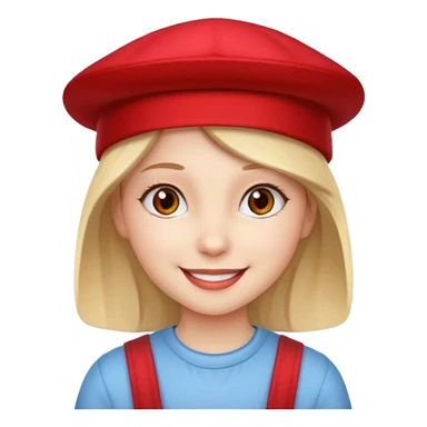 red hat girl sticker