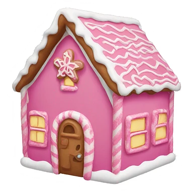Pink gingerbread house sticker