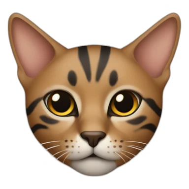 cat brown with black lines sticker