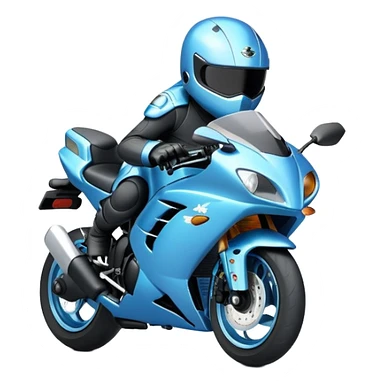 Baby blue Kawasaki ninja sticker