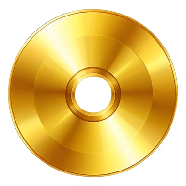 golden CD disk sticker