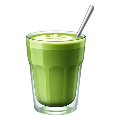 matcha on glass sticker