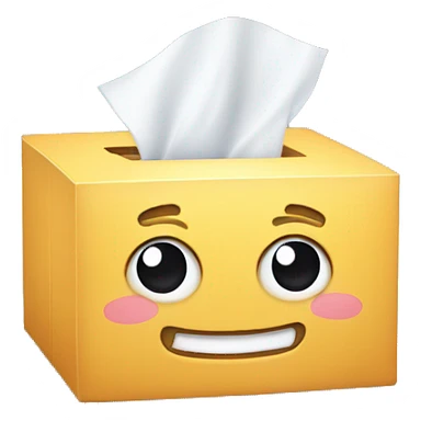 tissue box smiling cute sticker