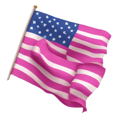 Pink American flag  sticker