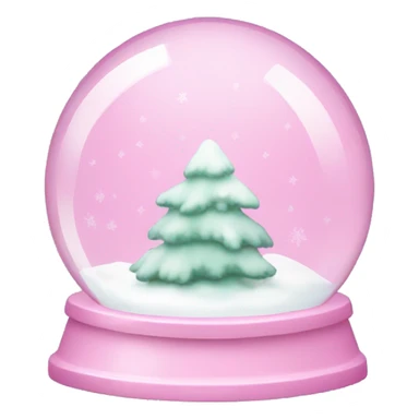 Pastel pink snow globe sticker