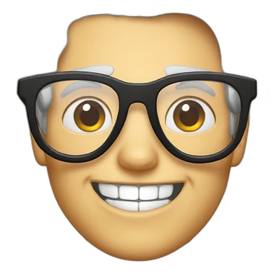 smiling batman wearing glasses sticker