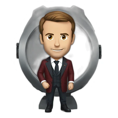 Emmanuel Macron on Iron man sticker