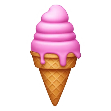 Pink Ice cream come  sticker