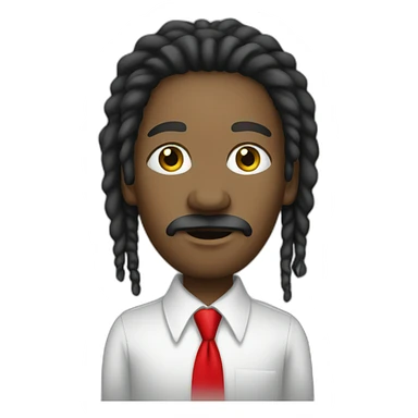 Jamaican rastaman with red tie sticker