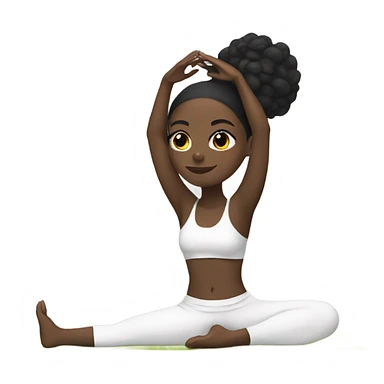Black girl doing yoga sticker