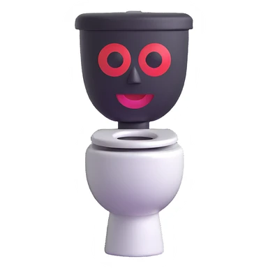Skibidi Toilet with a face sticker