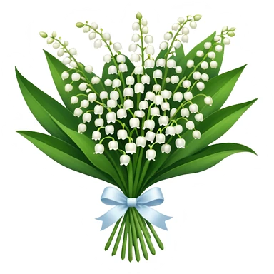 A big bouquet of white lily of the valley  sticker