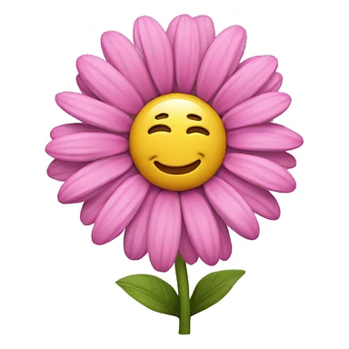 Pink daisy sticker