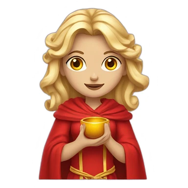 blonde-purple-eyed-goddess-in-red-goddess-robe sticker