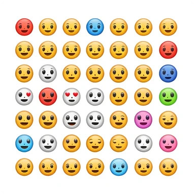 Cute list of emoji sticker