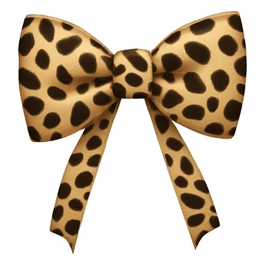 leopard print bow sticker