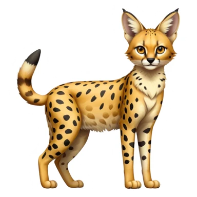Epic Edgy Cute Vibrant Colorful Serval-Vernid full body sticker