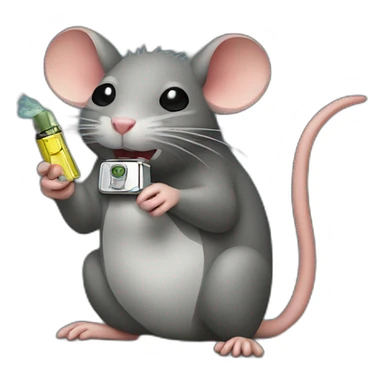 Cannabis rat stealing lighter sticker