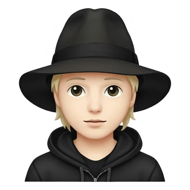 Hacker woth fedora sticker
