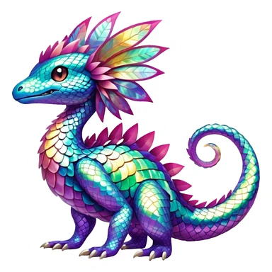 Shiny Exotic Tropical Pokémon-Fakémon-hybrid-creature (full body) sticker