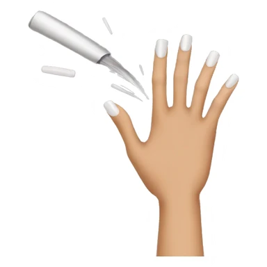 Blowing on nails  sticker