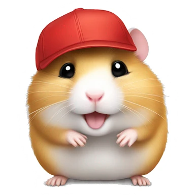 Cute Hamster with cap sticker