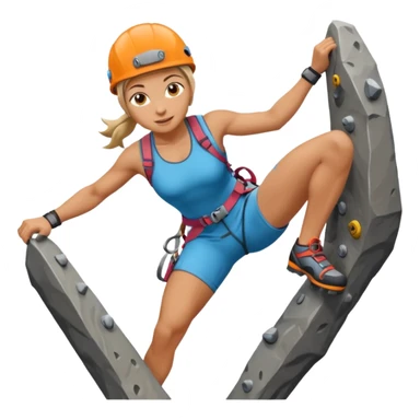 female climbing sticker