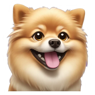 happy smiling pomeranian lulu dog  sticker