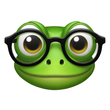 Frog with glasses sticker