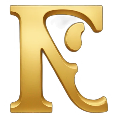 golden letter sticker