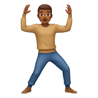 Brown skin male dancing  sticker