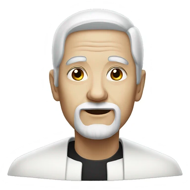 old white priest with black hair sticker
