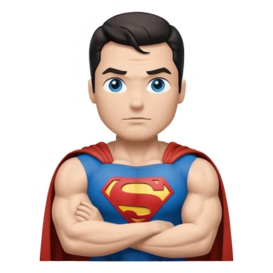 superman face with blue eyes sticker
