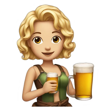 doll with beer sticker