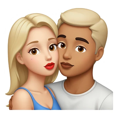 Kiss on cheek  sticker