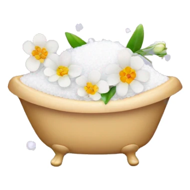 bath salt with flowers sticker