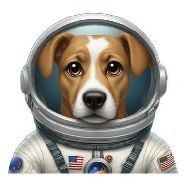 dog in spacesuit sticker