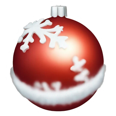 red christmas ball sticker