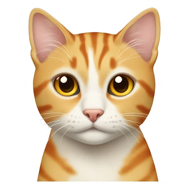 Cream and orange tabby cat sticker