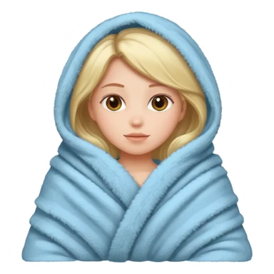 Girl in blanket  sticker