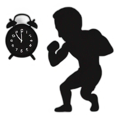shadow boxing a clock sticker