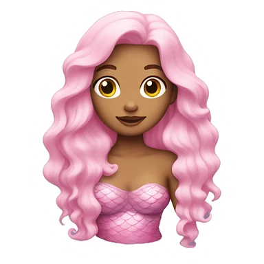 soft pink mermaid sticker