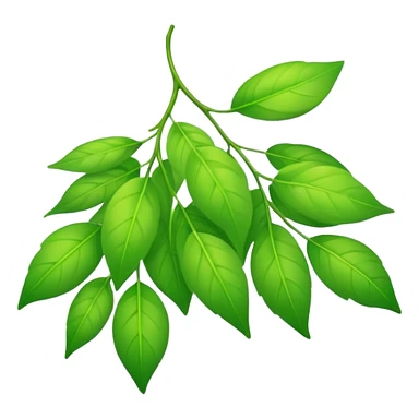 bright green summer leaves gently falling in a warm breeze sticker