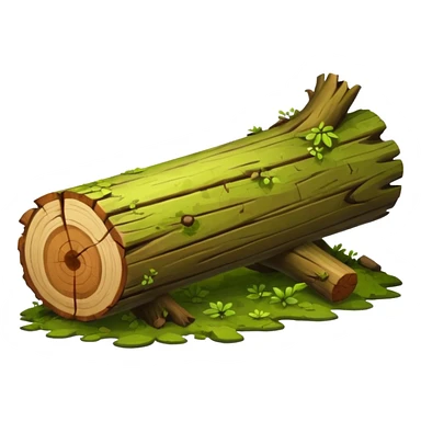 create a dnd style fallen_log.png using 48x48 pixels size sticker