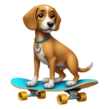Dog skateboarding sticker