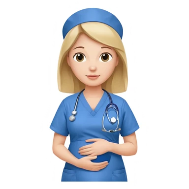 pregnant nurse sticker