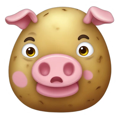 Potato pig sticker