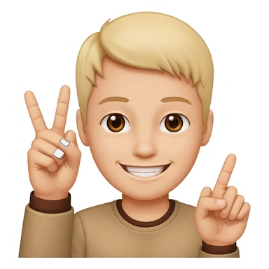 Smiling face showing middle finger  sticker