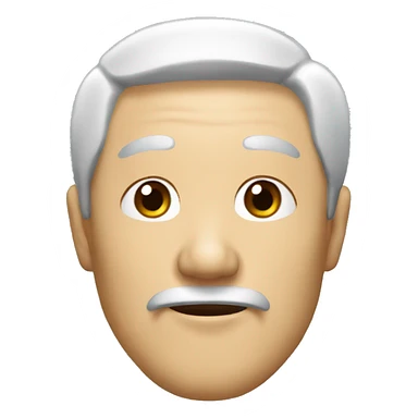 a Chinese old man with black hair sticker